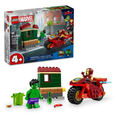 Lego - Marvel Super Heroes - Iron Man with Bike and The Hulk - Construction Set Toys