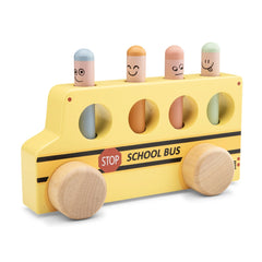 New Classic Toys - Jouets d'éveil - Autobus scolaire en bois - 24M+ - Apprentissage STEM