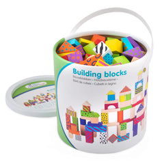 New Classic Toys - Blocs de construction dans un tambour - Couleur fantaisie - 100 pièces - Jouets de construction