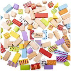 New Classic Toys - Blocs de construction dans un tambour - Couleur fantaisie - 100 pièces - Jouets de construction