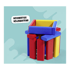 Noris - 3 jeux de blocs de construction colorés - Jeux de société - Édition internationale - Jeux de société