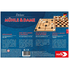 Noris - Deluxe - Morris & Checkers - Jeux de société - Édition internationale - Jeux de société