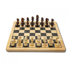 Noris - Deluxe Wooden - Échecs et Dames - Jeux de Société - Édition Internationale - Jeux de Société