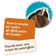 ODS - My Vip Rocking Horse with Sounds 65 cm Wooden and Plush - Riding Toys