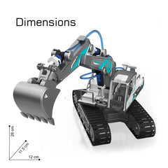 ODS - Véhicules jouets - Excavatrice hydraulique 3-en-1 - Apprentissage STEM - 8 Ans+