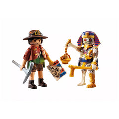 PLAYMOBIL - DuoPack Chasseur de Trésor et Momie - Ensembles de Jeux