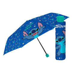 Perletti - Parapluies - Mini parapluie pliant Disney Lilo & Stitch - Bleu - 3-6 Ans