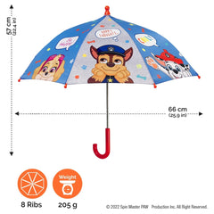 Perletti - Parapluies - Parapluie Paw Patrol - Résistant au vent - 3-6 Ans
