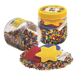 Ensemble de perles à repasser Pet Hama dans un pot de 4000 pièces.