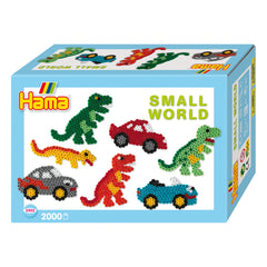 Set de perles à repasser Pet Hama - Dino et voiture 2000 pièces.
