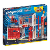 Playmobil City Action Grande Caserne de Pompiers avec Hélicoptère - 9462