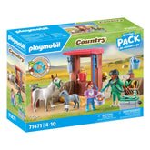 Playmobil Country Ferme Vétérinaire Avec Les Ânes - 71471