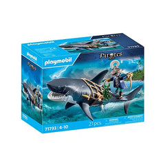 Playmobil - Giant-Shark-with-Pirate - Toy-Playsets