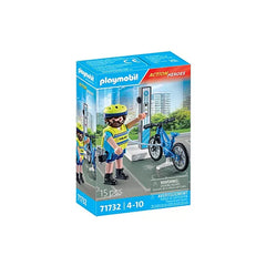 Playmobil - Vélo de police - Patrouille - Jeux de construction