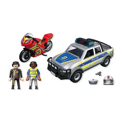 Playmobil - Poursuite policière avec camionnette - Ensembles de jeux pour enfants