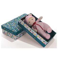 Ma Copine poupée rayée rose 30 cm - Peluche - 3 Ans+