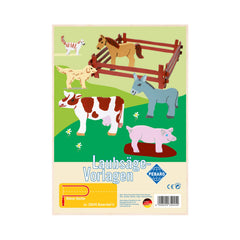 Farm-themed arts and crafts set featuring colorful animals and a barn, ideal for creative projects.