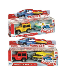 RS Toys - Trailer Vehicles Jeep Off Road with Boat and Trailer - Play Vehicles