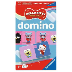 Ravensburger - Jeux de société - Domino Hello Kitty - Jeu de voyage - 3 Ans+ - Éducatif