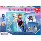 Ravensburger - Frozen - Aventure au Pays d'Hiver - 3x49 Pièces - Puzzles