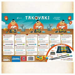 Red Glove - HUCH! - Takoyaki Board Game Ages 6+ - Fast-Paced Real-Time Dexterity & Pattern Matching Family Game for 2-4 Players with Grills and Ball Pieces - RG2419 - International Edition