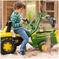 Rolly Toys - Rollybackhoe John Deere Functional Excavator Accessory With Stop - Riding Toys
