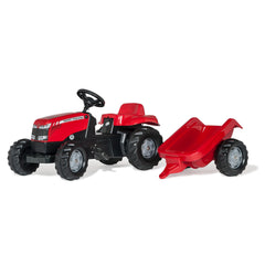 Rolly Toys - Rollykid Mf Deere Tracteur avec Remorque Jouets à Pousser