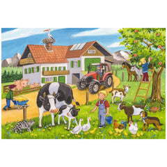 SCHMIDT SPIELE - À la ferme 3x24 pièces Puzzles pour enfants - Puzzles