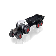 SIKU - Véhicules jouets - Fendt 942 Vario et Krampe HP 20 - Édition All Black - 3 Ans+
