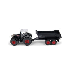 SIKU - Véhicules jouets - Fendt 942 Vario et Krampe HP 20 - Édition All Black - 3 Ans+