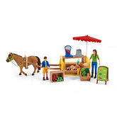 Schleich - Farm World - Sunny Day Mobile Farm Stand - Toy Playsets - 42528