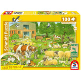 Schmidt Spiele - Animal Families on the Farm 100 Pcs - Puzzles