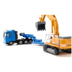 Siku - MAN heavy haulage transporter with Liebherr excavator - Play Vehicles