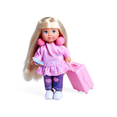 Simba - Poupées - Coffret Evi Love Mini Poupée Voyage Rose - 3 Ans+