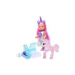 Simba - Poupées - Coffret Evi Love Licorne - Poupée 12 cm - 3 Ans+