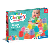 Soft Clemmy - Toucher et jouer 20 blocs de construction souples jouets d'activité pour bébé