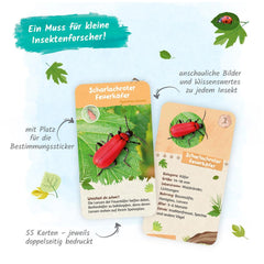 TRÖTSCH - 55 Cartes d'Apprentissage Insectes Autochtones - Jouets Éducatifs