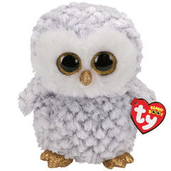 TY - Beanie Boos Owlette white and grey owl medium 24 cm