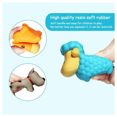 Teorema - Bath Toys - GoGo Gommosi Farm Animal Set - Rubber - 18M+ - Educational Play