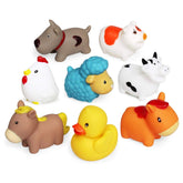 Teorema - Jouets de bain - Coffret animaux de la ferme - Caoutchouc - 18M+