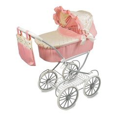 Teorema - Poupées - Ensemble de poussette de luxe 2-en-1 - Rose/Or - 3 Ans+
