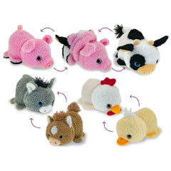 Teorema - Reversible Farm Animal Flip Plush Assortment - Stuffed Animals