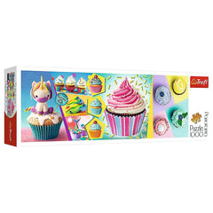 Trefl - Puzzle Panorama 1000 Pièces - Cupcakes Colorés - 14+ - TRF29045