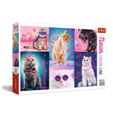 Trefl - Neon Color Line: Super Cats - Puzzles - 14+ - TRF10581