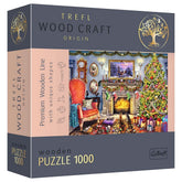 Trefl - 1000 Piece Puzzle - Woodcraft By the Fireplace - Puzzles Age +14 - TRF20171