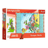 Trefl - 200-Piece Puzzle - Map of Europe (German Edition) - Puzzles Age +7 - TRF15514