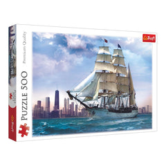 Trefl - 500 Piece Puzzle - Sailing Against Chicago - Puzzles Age +10 - TRF37120
