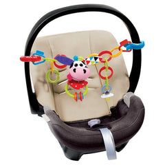 Yookidoo - Clips, Rattle 'N' Links Cow Toy Set - Jouets d'activité bébé - 0M - YKD40153