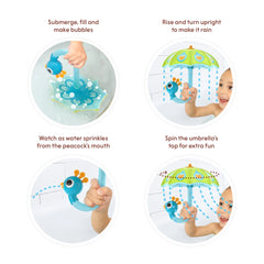 Yookidoo - Parapluie Paon Fill 'N' Rain - Jouets de Bain - 18 Mois+ - YKD40223