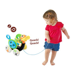 Yookidoo - Canard Siffleur à Tirer - Jouets à Pousser et Tirer - 12 Mois+ - YKD40129